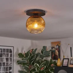 Lampes Dorées-hofstein Ripoll Plafonnier, Boule lumineuse Or, Clair, 1 lumière