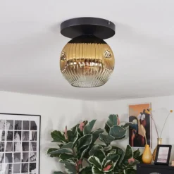 Lampes Dorées-hofstein Ripoll Plafonnier, Boule lumineuse Or, Clair, 1 lumière