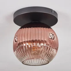 hofstein Ripoll Plafonnier, Boule lumineuse Clair, Cuivré, 1 lumière
