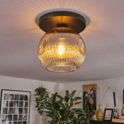 hofstein Ripoll Plafonnier, Boule lumineuse Fumé, 1 lumière
