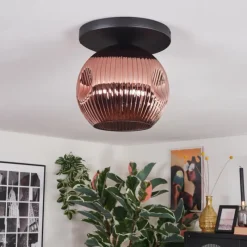 hofstein Ripoll Plafonnier, Boule lumineuse Cuivré, 1 lumière