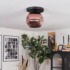 hofstein Ripoll Plafonnier, Boule lumineuse Cuivré, 1 lumière