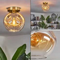 hofstein Ripoll Plafonnier Or, Noir, 1 lumière