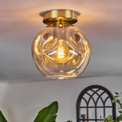 hofstein Ripoll Plafonnier Or, Noir, 1 lumière