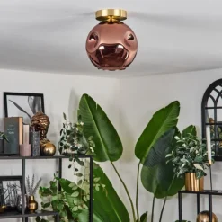 hofstein Ripoll Plafonnier Or, Noir, 1 lumière