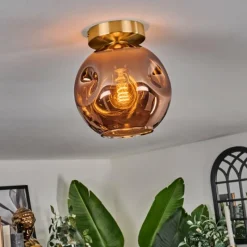 hofstein Ripoll Plafonnier Or, Noir, 1 lumière