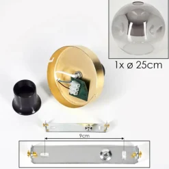 Lampes Dorées-hofstein Ripoll Plafonnier Or, Noir, 1 lumière