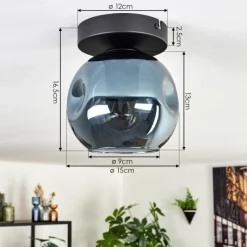 hofstein Ripoll Plafonnier, Spot de plafond Bleu, 1 lumière