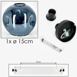 hofstein Ripoll Plafonnier, Spot de plafond Bleu, 1 lumière