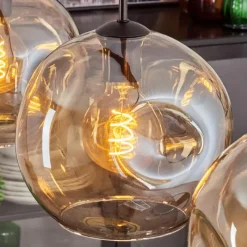 hofstein Ripoll Suspension Ambre, 3 lumières