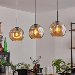 hofstein Ripoll Suspension Ambre, 3 lumières