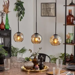 hofstein Ripoll Suspension Ambre, 3 lumières