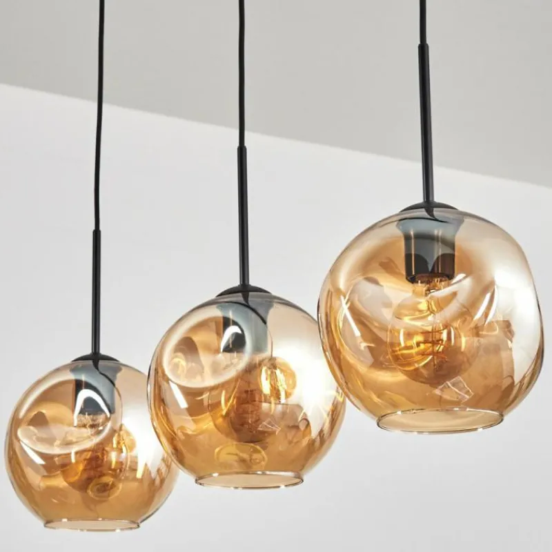 hofstein Ripoll Suspension Ambre, 3 lumières