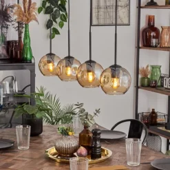 hofstein Ripoll Suspension Ambre, 4 lumières