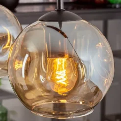 hofstein Ripoll Suspension Ambre, 4 lumières