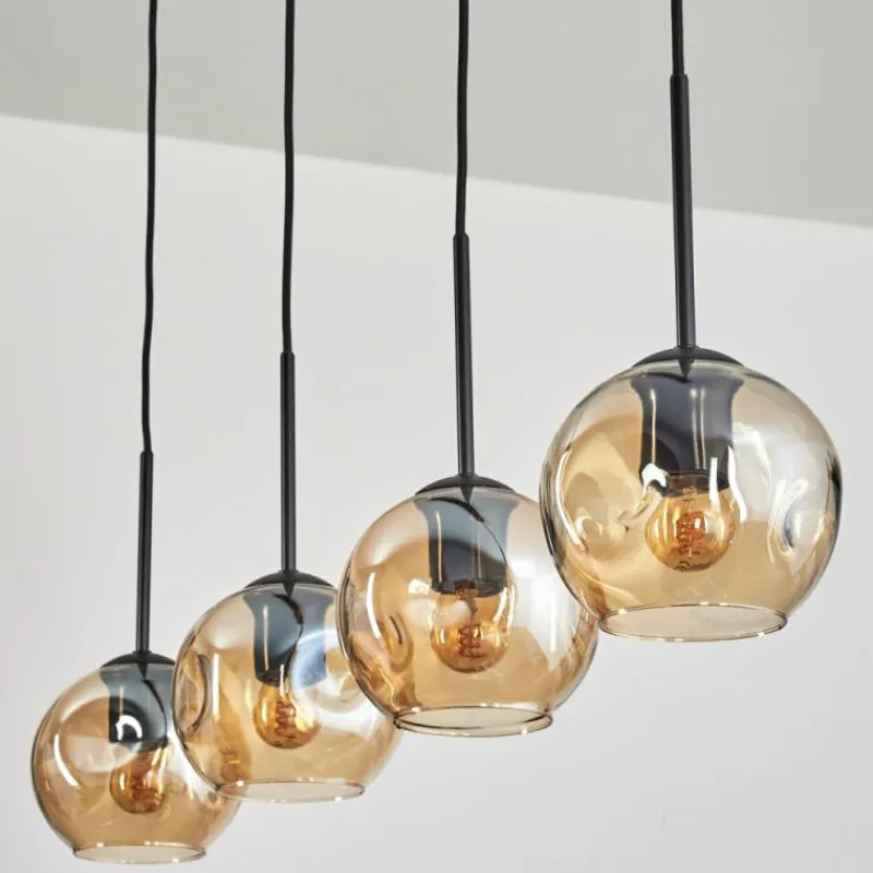 hofstein Ripoll Suspension Ambre, 4 lumières