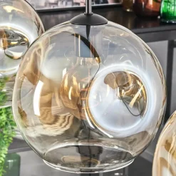 hofstein Ripoll Suspension Ambre, Clair, 3 lumières