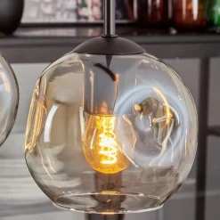 hofstein Ripoll Suspension Ambre, Clair, 3 lumières