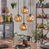 hofstein Ripoll Suspension, Boule lumineuse, Suspension Ambre, 4 lumières