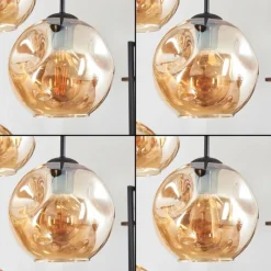 hofstein Ripoll Suspension, Boule lumineuse, Suspension Ambre, 4 lumières