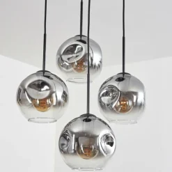 Suspension Verre Fumé-hofstein Ripoll Suspension, Boule lumineuse, Suspension Clair, Fumé, 4 lumières