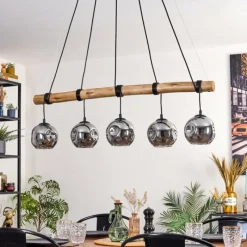 Suspension Verre Fumé-hofstein Ripoll Suspension, Boule lumineuse, Suspension Fumé, 5 lumières