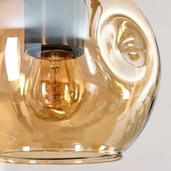 Style Boho-Chic-hofstein Ripoll Suspension, Boule lumineuse, Suspension Écru, Noir, 3 lumières