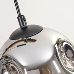 hofstein Ripoll Suspension, Boule lumineuse, Suspension Écru, Noir, 3 lumières