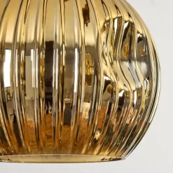 Lampes Dorées-hofstein Ripoll Suspension, Boule lumineuse, Suspension Écru, Noir, 3 lumières