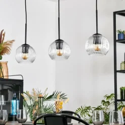 Lampes À Boules-hofstein Ripoll Suspension, Boule lumineuse, Suspension Clair, 3 lumières