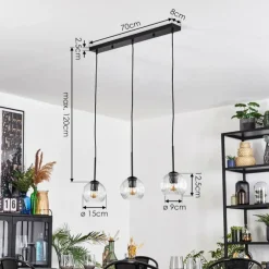 Lampes À Boules-hofstein Ripoll Suspension, Boule lumineuse, Suspension Clair, 3 lumières