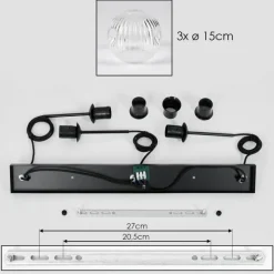 Lampes À Boules-hofstein Ripoll Suspension, Boule lumineuse, Suspension Clair, 3 lumières