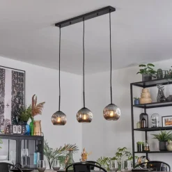 hofstein Ripoll Suspension, Boule lumineuse, Suspension Fumé, 3 lumières