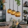 Lampes Dorées-hofstein Ripoll Suspension, Boule lumineuse, Suspension Or, 3 lumières