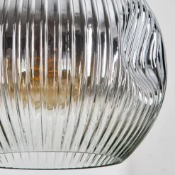 hofstein Ripoll Suspension, Boule lumineuse, Suspension, Suspension grappe Ambre, Clair, Fumé, 3 lumières