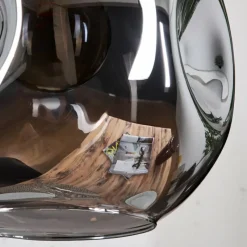 hofstein Ripoll Suspension, Boule lumineuse, Suspension, Suspension grappe Ambre, Fumé, 3 lumières