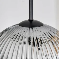 hofstein Ripoll Suspension, Boule lumineuse, Suspension, Suspension grappe Ambre, Chrome, Fumé, 3 lumières