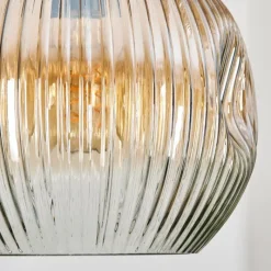 hofstein Ripoll Suspension, Boule lumineuse, Suspension, Suspension grappe Ambre, Clair, Fumé, 3 lumières