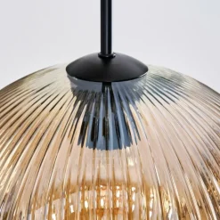 hofstein Ripoll Suspension, Boule lumineuse, Suspension, Suspension grappe Ambre, Clair, Fumé, 3 lumières