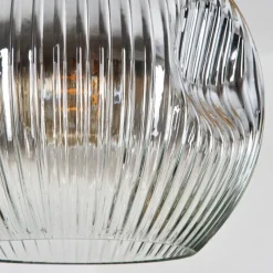 hofstein Ripoll Suspension, Boule lumineuse, Suspension, Suspension grappe Ambre, Clair, Fumé, 3 lumières