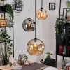hofstein Ripoll Suspension, Boule lumineuse, Suspension grappe Ambre, Fumé, 3 lumières