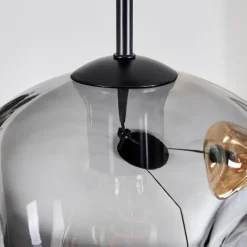 hofstein Ripoll Suspension, Boule lumineuse, Suspension grappe Ambre, Fumé, 3 lumières