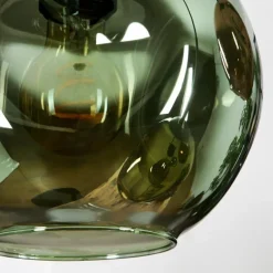 hofstein Ripoll Suspension, Boule lumineuse, Suspension grappe Bleu, Or, Vert, Cuivré, 4 lumières