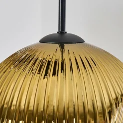 Lampes Dorées-hofstein Ripoll Suspension, Boule lumineuse, Suspension grappe Ambre, Or, Cuivré, Fumé, 4 lumières