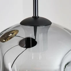 Lampes Dorées-hofstein Ripoll Suspension, Boule lumineuse, Suspension grappe Ambre, Or, Cuivré, Fumé, 4 lumières