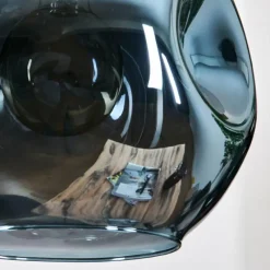 hofstein Ripoll Suspension, Boule lumineuse, Suspension grappe Bleu, Vert, Cuivré, 3 lumières