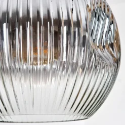 hofstein Ripoll Suspension, Boule lumineuse, Suspension grappe Ambre, Clair, Fumé, 5 lumières