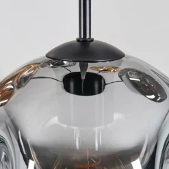 Suspension Verre Fumé-hofstein Ripoll Suspension, Boule lumineuse, Suspension grappe Ambre, Fumé, 5 lumières