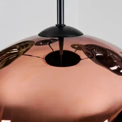 hofstein Ripoll Suspension, Boule lumineuse, Suspension grappe Bleu, Vert, Cuivré, 5 lumières