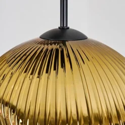 Lampes Dorées-hofstein Ripoll Suspension, Boule lumineuse, Suspension grappe Chrome, Or, Clair, Cuivré, Fumé, 5 lumières